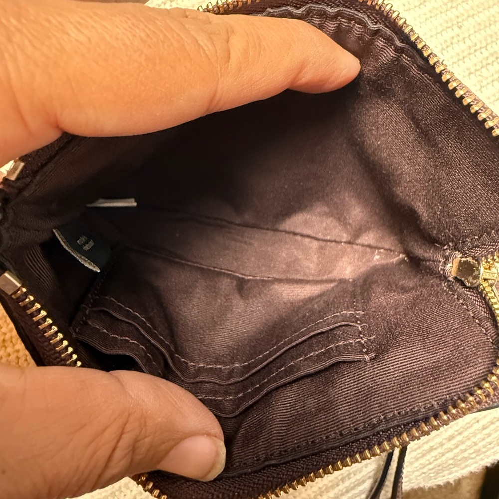 Coach Wildflower‎ Print Dk Purple Wristlet Wallet Ltd - Picture 2 of 3